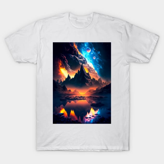 Mystical Universe: Chaotic Beauty T-Shirt by James Garcia